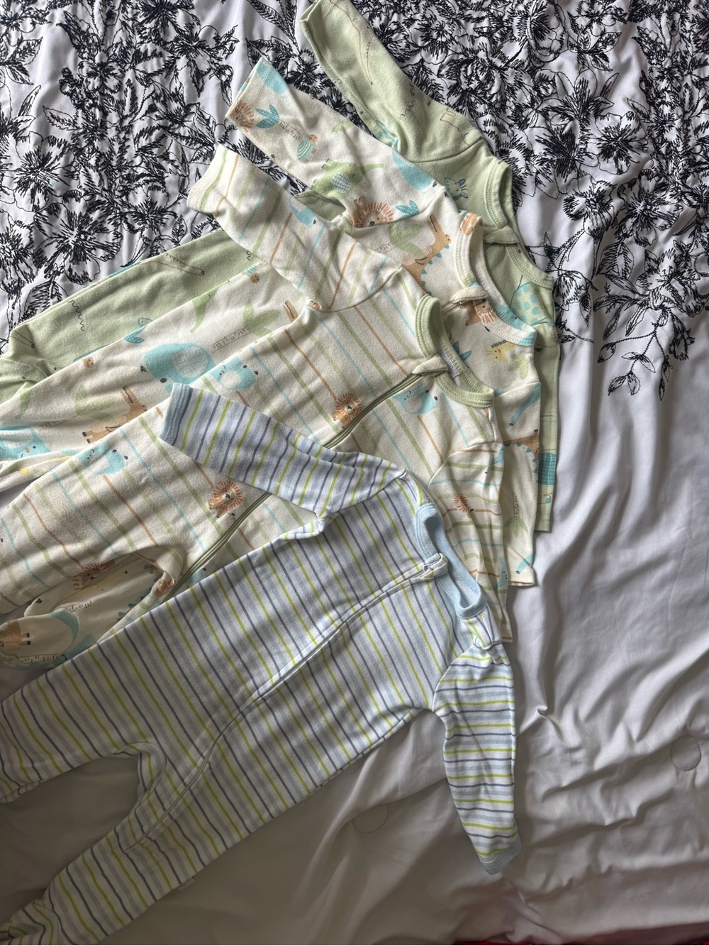 Baby Footed Pajamas Bundle Lot of 4 Sleepers 6-9M